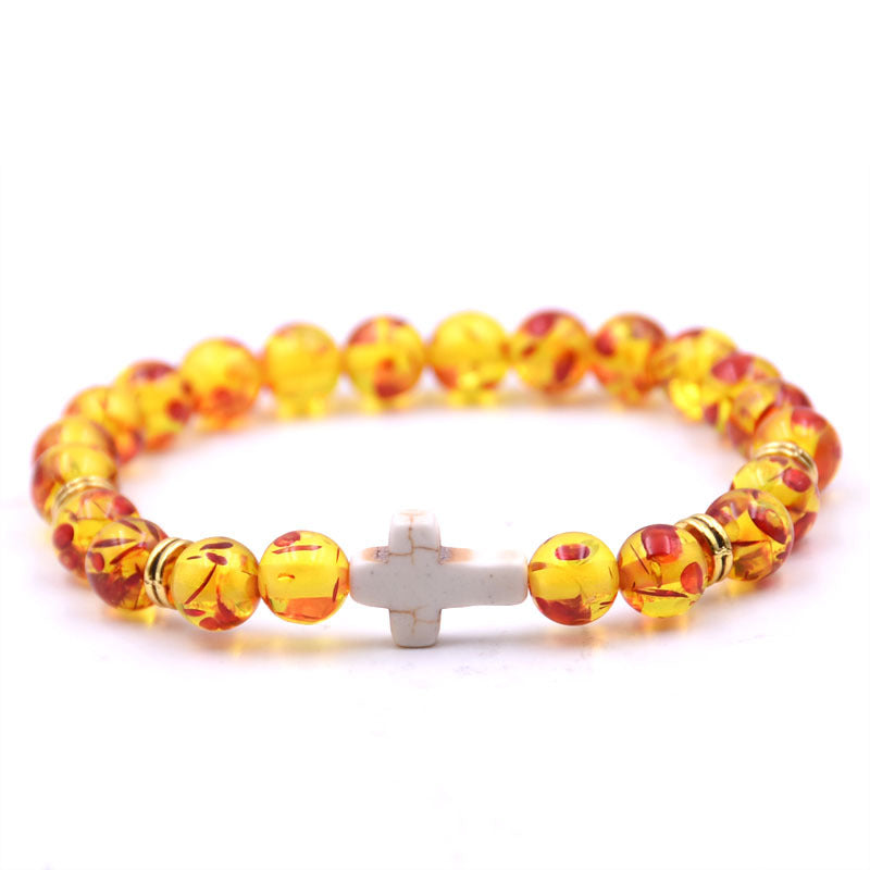 Bracelet Chrétien - Style Unisexe en Pierres Naturelles