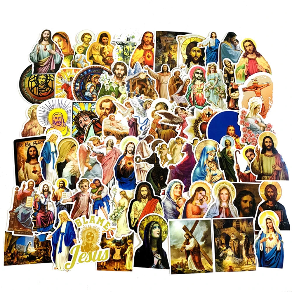 Stickers "Jésus" Chrétiens - Lot de 10 Pièces
