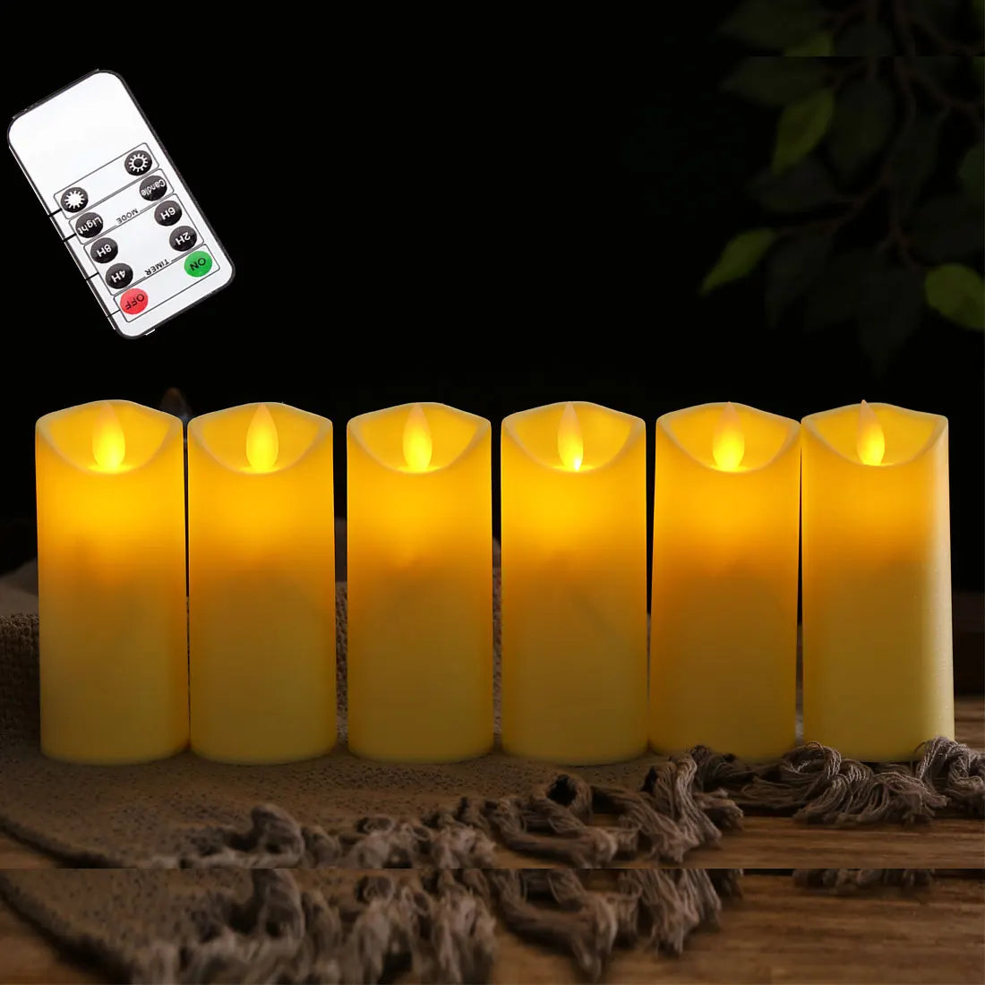 Bougie LED sans flamme avec télécommande – Choix de surface lisse ou effet goutte
