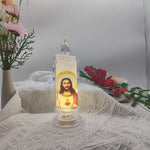 Bougie catholique de prière LED sans flamme – Décoration religieuse avec Jésus ou Vierge Marie - Vignette | La Paroissienne