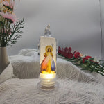 Bougie catholique de prière LED sans flamme – Décoration religieuse avec Jésus ou Vierge Marie - Vignette | La Paroissienne
