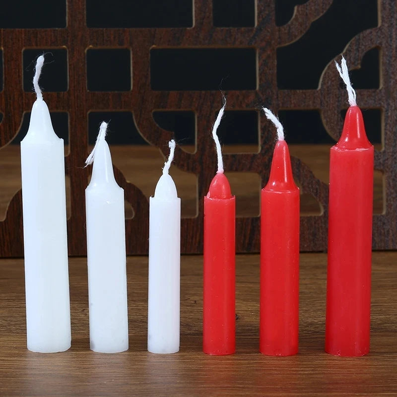 Bougies en cire de paraffine – Lot de 10 bougies pour activités religieuses et décoration