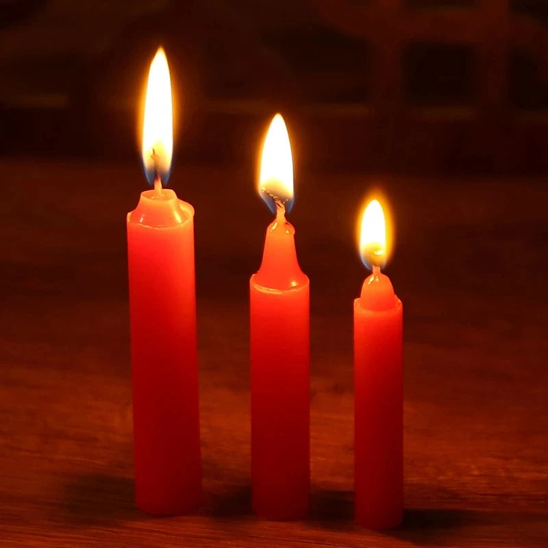 Bougies en cire de paraffine – Lot de 10 bougies pour activités religieuses et décoration