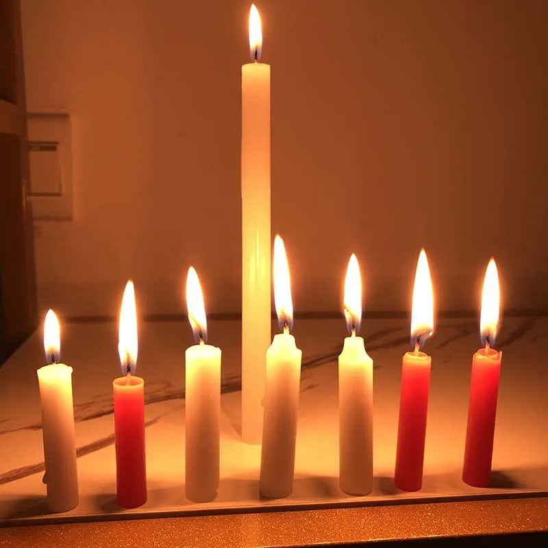 Bougies en cire de paraffine – Lot de 10 bougies pour activités religieuses et décoration