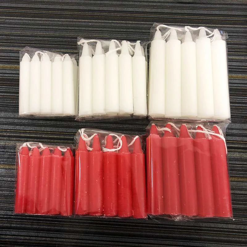 Bougies en cire de paraffine – Lot de 10 bougies pour activités religieuses et décoration