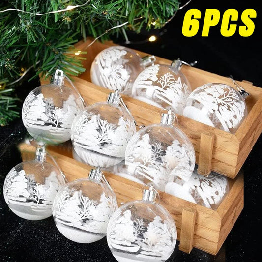 Boules de Noël Transparentes - Set de 6 Pièces