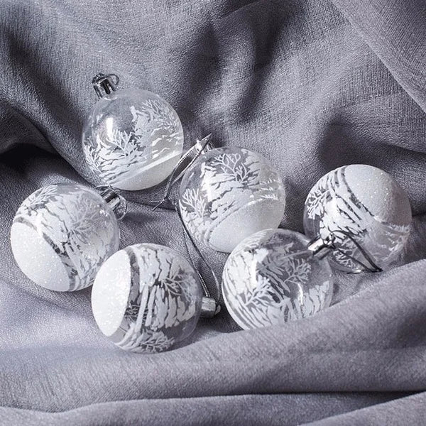 Boules de Noël Transparentes - Set de 6 Pièces