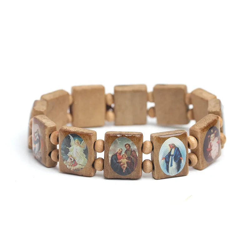Bracelet Chapelet en Bois - Foi Chrétienne