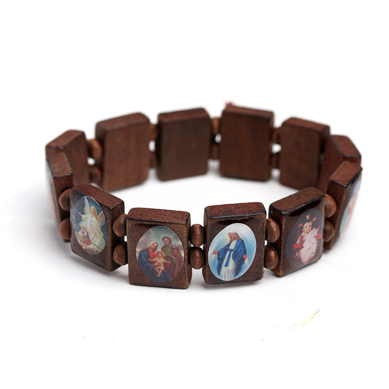 Bracelet Chapelet en Bois - Foi Chrétienne