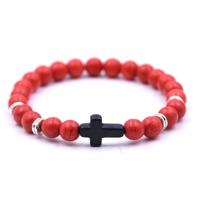 Bracelet Chrétien - Style Unisexe en Pierres Naturelles11