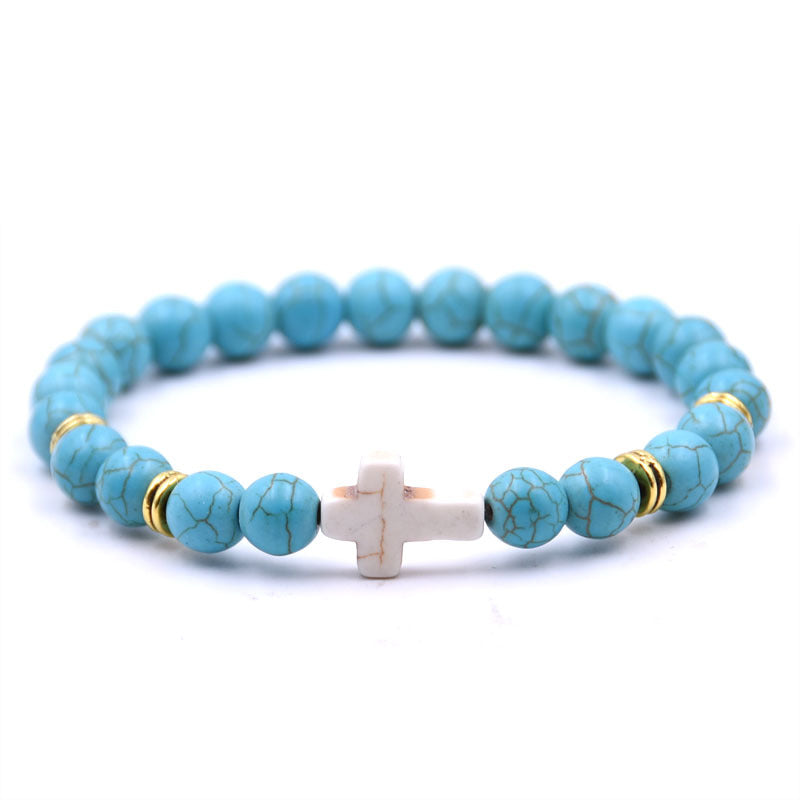 Bracelet Chrétien - Style Unisexe en Pierres Naturelles