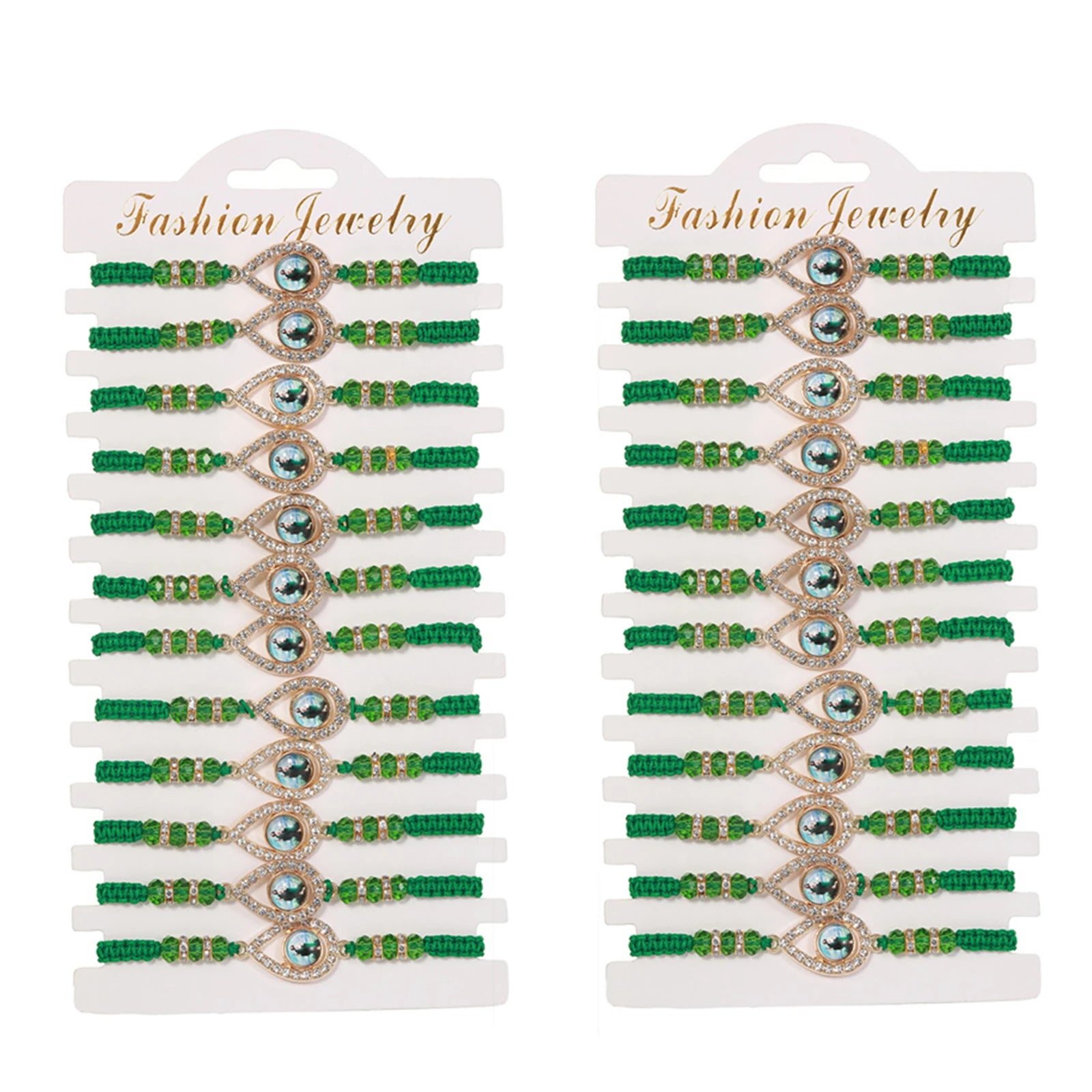 Bracelet Vert Saint Jude -  Fait Main - Lot de 24- 