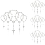 Gourmette baptêmes - Perles et Métal Argenté (Lot de 20) - Vignette | La Paroissienne