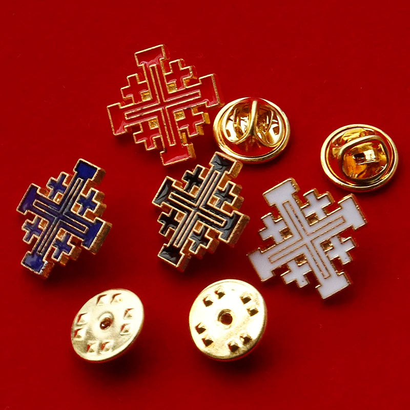 Broche Catholique Croix de Jérusalem