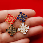 Broche Catholique Croix de Jérusalem - Vignette | La Paroissienne