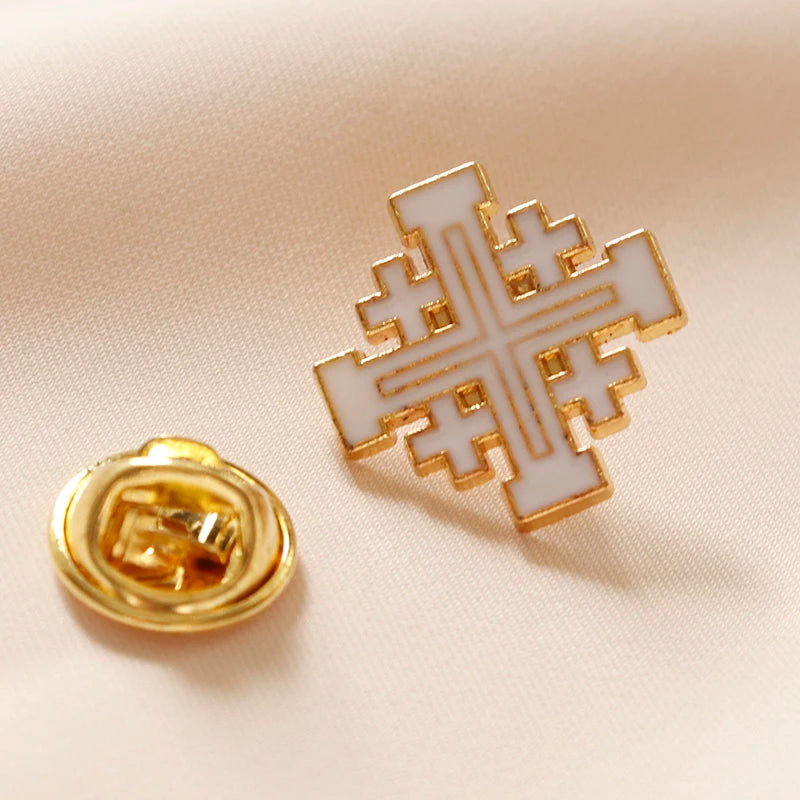 Broche Catholique Croix de Jérusalem