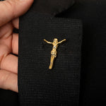 Broche Croix de Jésus - Acier Inoxydable - Vignette | La Paroissienne