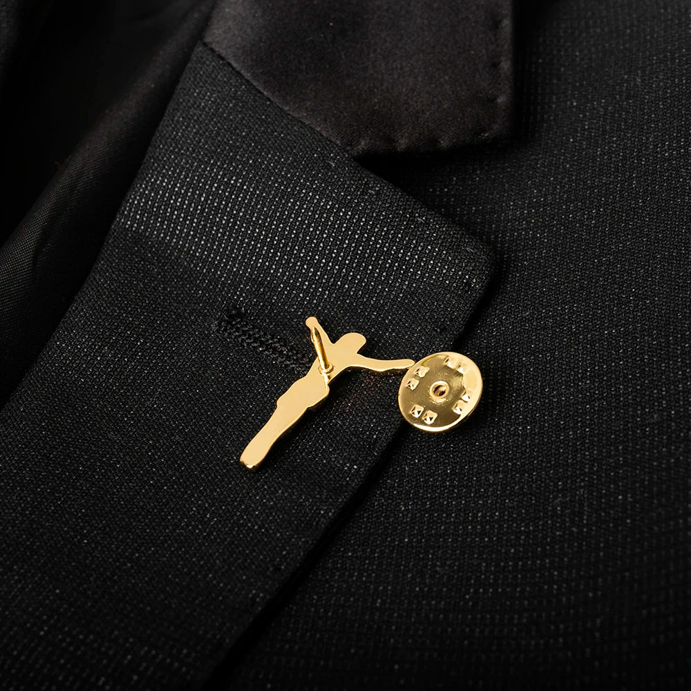 Broche Croix de Jésus - Acier Inoxydable