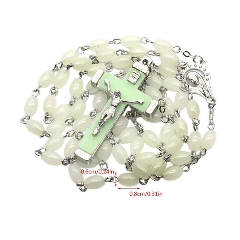 Chapelet blanc phosphorescent 