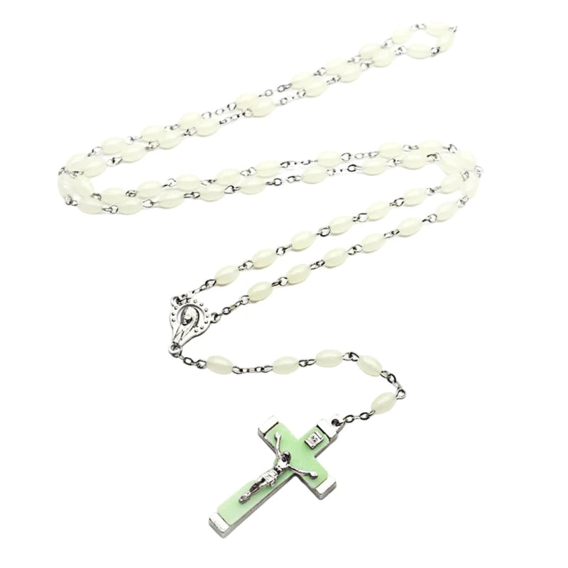 Chapelet blanc phosphorescent 