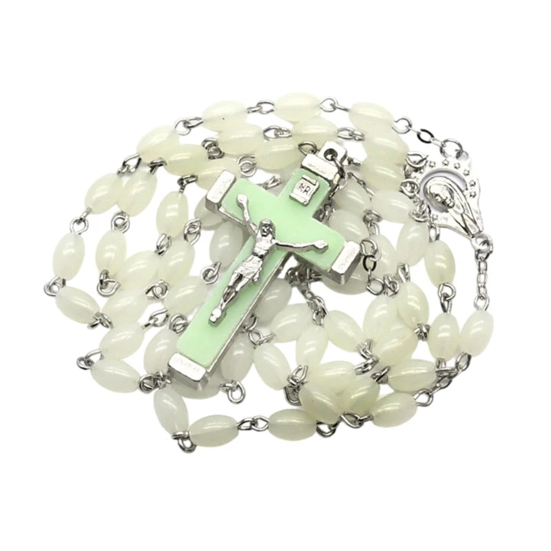 Chapelet blanc phosphorescent 