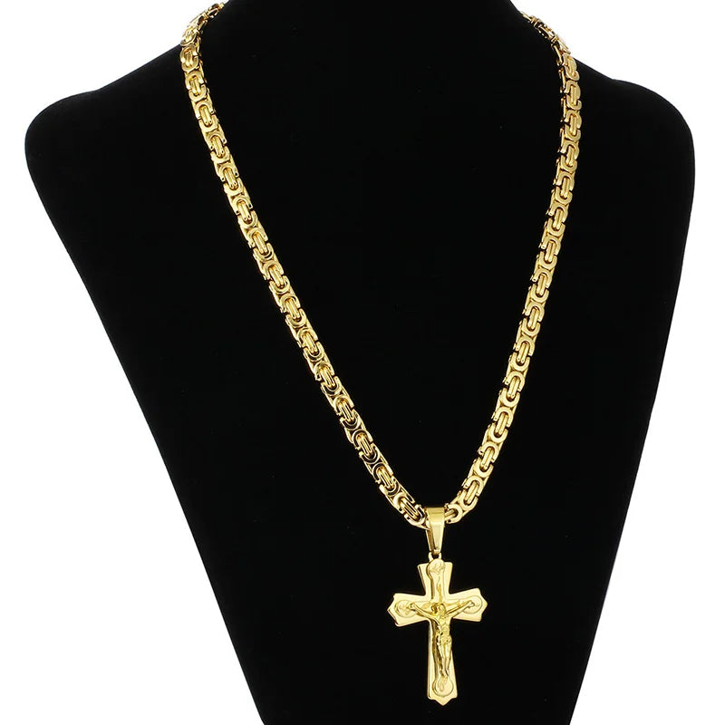 Collier Croix en Acier Inoxydable