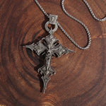Collier Croix Jésus Gothique - Vignette | La Paroissienne