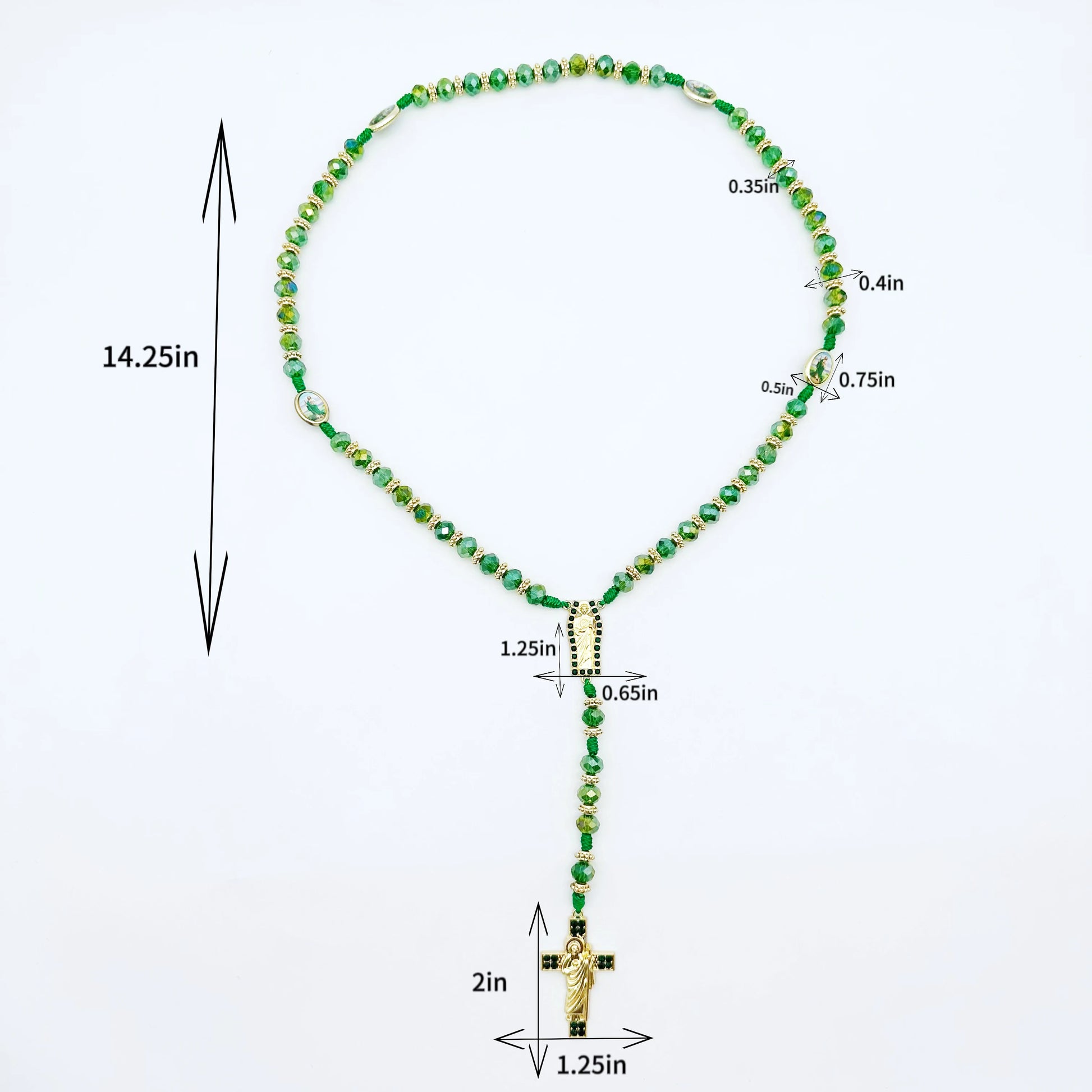 Chapelet vert Mrie et Saint Jude VERT