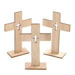 Croix Chrétienne en Bois - Décoration Baptême - Vignette | La Paroissienne
