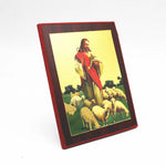 Icône religieuse de la Vierge Marie en bois - Décoration spirituelle pour maison et église - Vignette | La Paroissienne