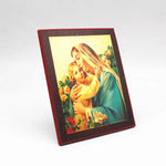 Icône religieuse de la Vierge Marie en bois - Décoration spirituelle pour maison et église - Vignette | La Paroissienne