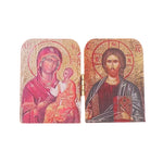 Icône Religieuse "Christ et Vierge Marie" - Plaque en Bois - Vignette | La Paroissienne
