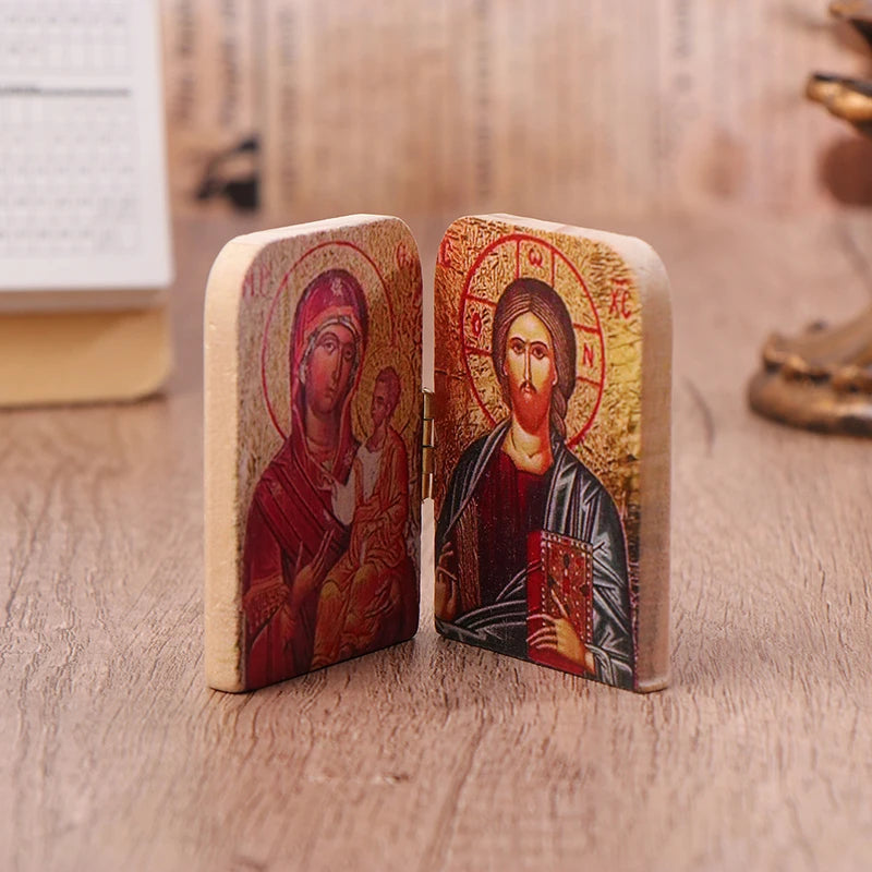 Icone_Religieuse_Christ_et_Vierge_Marie_-_Plaque_en_Bois1