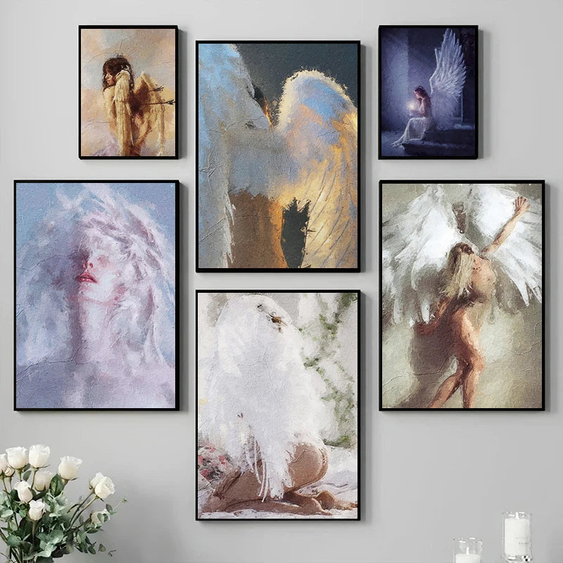 Impression sur toile – Ailes d’ange blanches