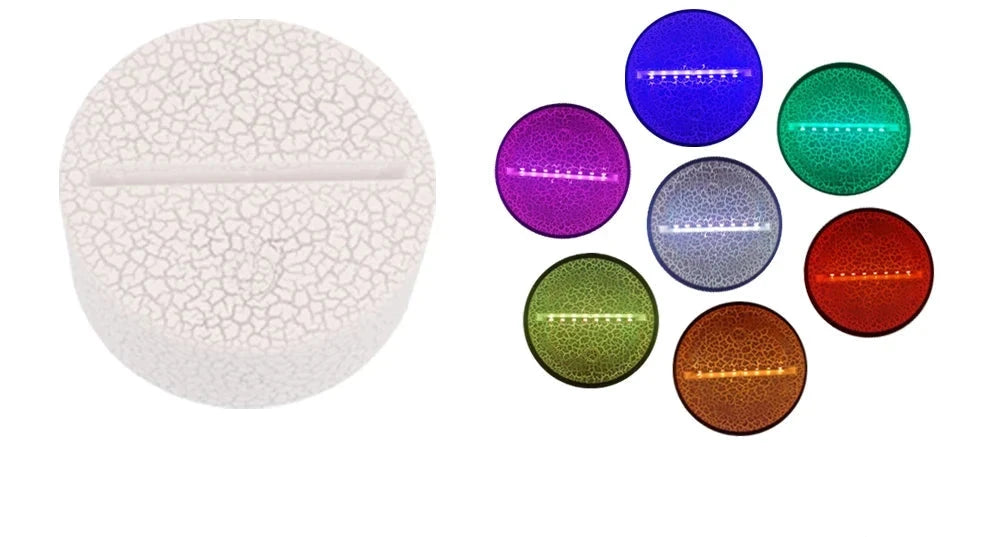 Lampe LED 3D - Décoration de Nuit Multifonctionnelle