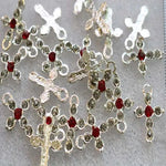 Lot de 100 pendentifs croix en cristal pour collier – Accessoires DIY pour bijoux catholiques - Vignette | La Paroissienne