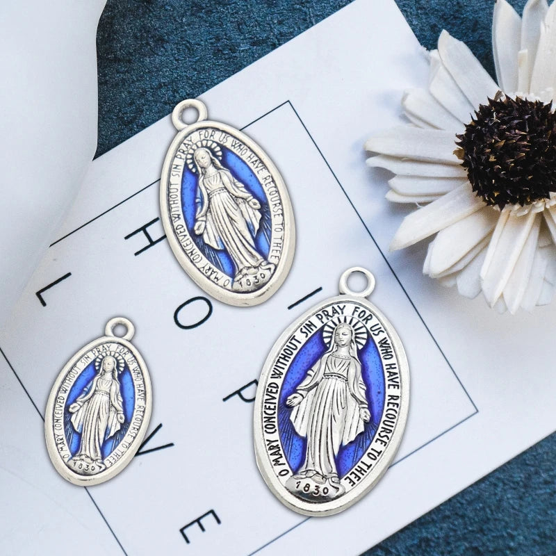 Pendentifs Vierge Marie - Lot de 10 Pièces pour DIY Chapelet