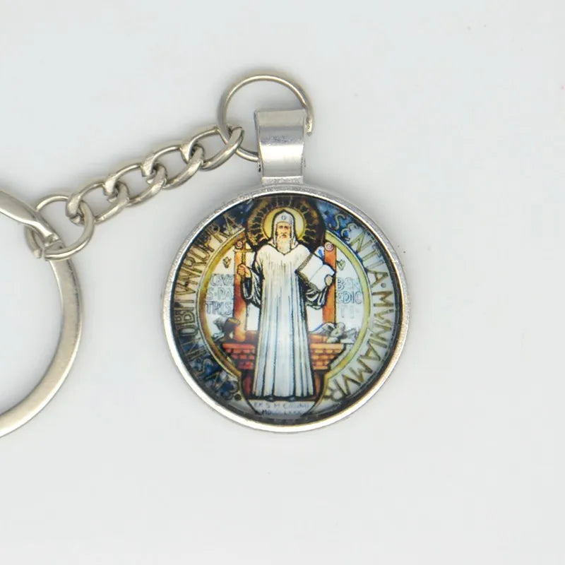 Porte-Clés Médaille Saint Benoît - Bijou Religieux