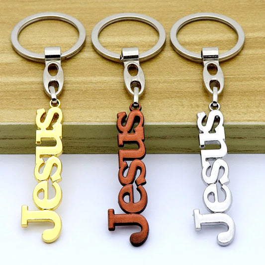 Porte-clés "JESUS" en Métal - 5 Coloris Disponibles