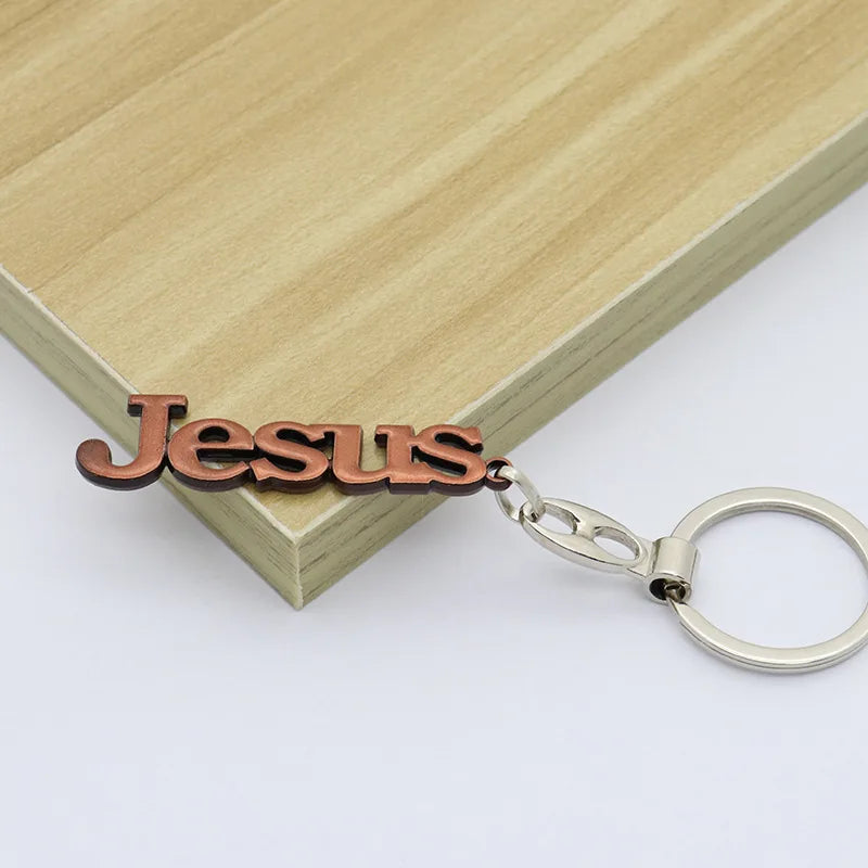 Porte-clés "JESUS" en Métal - 5 Coloris Disponibles