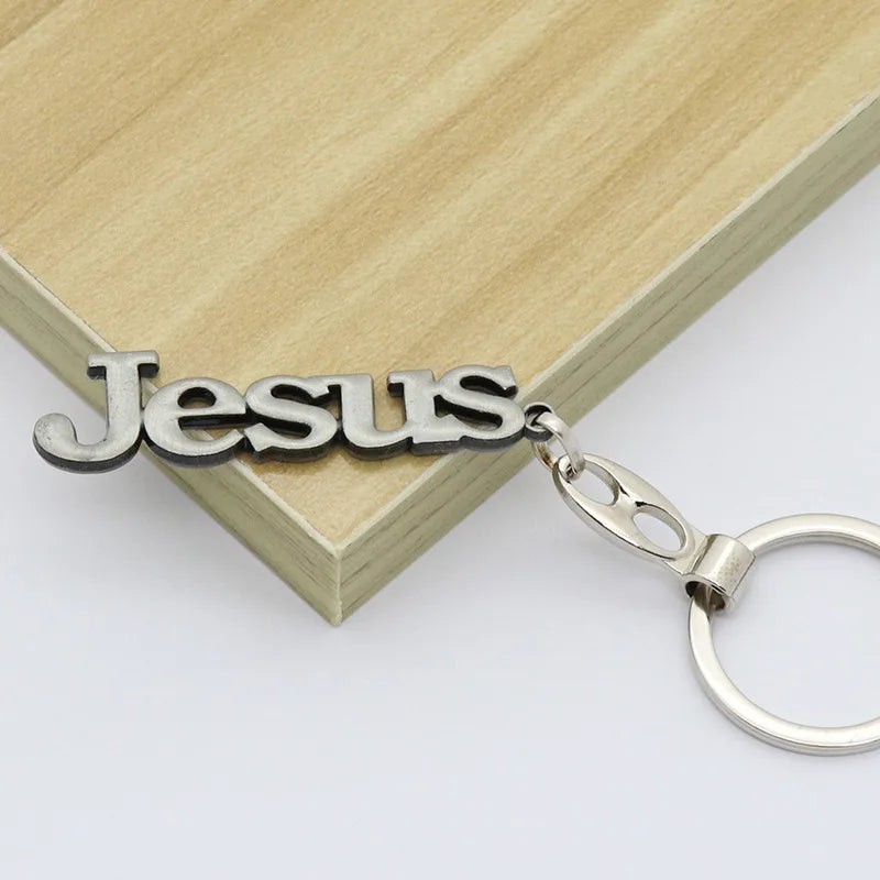 Porte-clés "JESUS" en Métal - 5 Coloris Disponibles