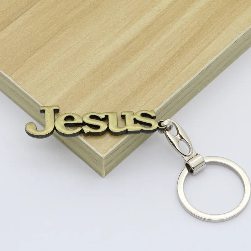 Porte-clés "JESUS" en Métal - 5 Coloris Disponibles