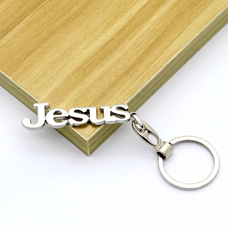 Porte-clés "JESUS" en Métal - 5 Coloris Disponibles