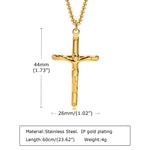 ollier Pendentif Croix en Acier Inoxydable - Style Catholique et Élégant - Vignette | La Paroissienne