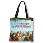 Sac Cabas avec Impression prières catholiques en Espagnol - "Dios Está Conmigo" - Vignette | La Paroissienne