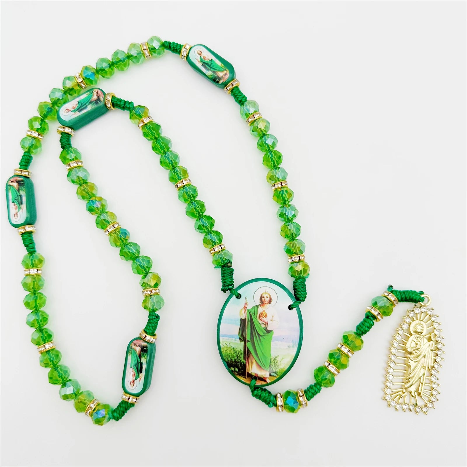Chapelet vert Mrie et Saint Jude VERT