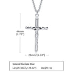 ollier Pendentif Croix en Acier Inoxydable - Style Catholique et Élégant - Vignette | La Paroissienne