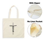 Sac Tote en Toile - "Jesus" - Sac Éco et Pliable - Vignette | La Paroissienne