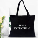 Sac Tote en Toile - "Jesus everything" - Sac Éco et Pliable - Vignette | La Paroissienne