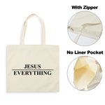 Sac Tote en Toile - "Jesus everything" - Sac Éco et Pliable - Vignette | La Paroissienne